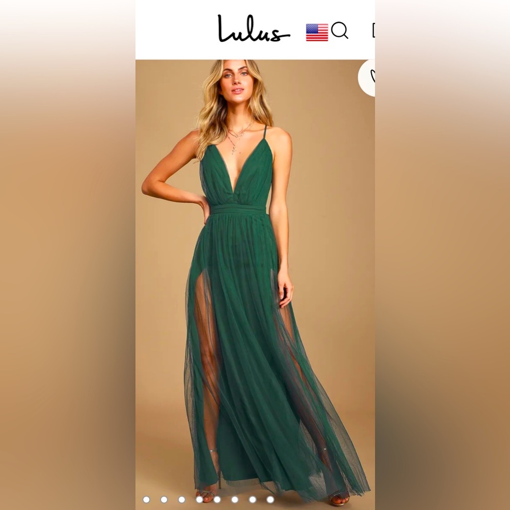 Rare Beauty Hunter Green women’s Lulu’s dress. Brand new with tags, never worn.